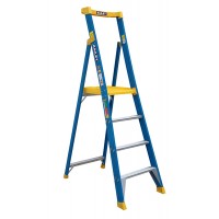 BAILEY Professional Punchlock Fibreglass Platform Ladder 4 Steps 1.13m Platform 170kg FS13947