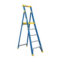 BAILEY Professional Punchlock Fibreglass Platform Ladder 5 Steps 1.42m Platform 170kg FS13948