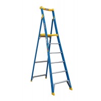 BAILEY Professional Punchlock Fibreglass Platform Ladder 6 Steps 1.70m Platform 170kg FS13949