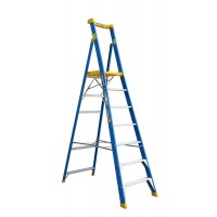 BAILEY Professional Punchlock Fibreglass Platform Ladder 7 Steps 1.99m Platform 170kg FS13950