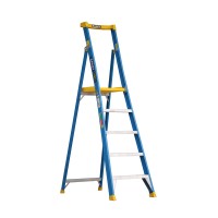 BAILEY Fibreglass P150 Platform Ladder 150kg 5 Steps 1.5m Platform FS14072