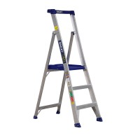 BAILEY P150 Aluminium Platform Ladder 150kg 3 Steps 0.9m Platform