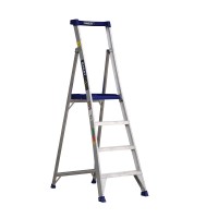 BAILEY P150 Aluminium Platform Ladder 150kg 4 Steps 1.2m Platform