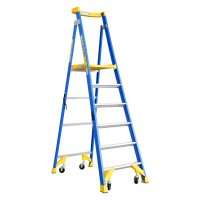 BAILEY P170 Job Station Fibreglass Platform Ladder 170kg 6 Steps 1.8m Platform