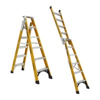 GORILLA Fibreglass Dual Purpose Ladder 180kg 6ft 1.8m - 3.2m FDM006-HD