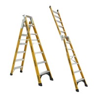 GORILLA Fibreglass Dual Purpose Ladder 180kg 7ft 2.1m - 3.8m FDM007-HD