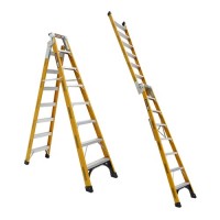 GORILLA Fibreglass Dual Purpose Ladder 180kg 8ft 2.4m - 4.4m FDM008-HD