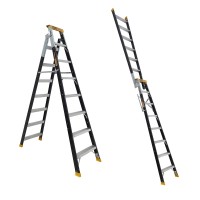 GORILLA Pro-Lite Fibreglass Dual Purpose Ladder 150kg 8ft 2.35m - 4.35m