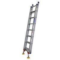 INDALEX Pro Series Aluminium Extension Ladder 180kg 14ft 2.6m-4.1m with Arc Leveler