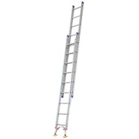 INDALEX Pro Series Aluminium Extension Ladder 180kg 18ft 3.2m-5.3m with Arc Leveler