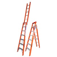 INDALEX Tradesman Fibreglass Dual Purpose Ladder 150kg 7ft 2.1m - 3.8m