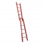 LADAMAX Fibreglass Dual Purpose Ladder 150kg 6ft 1.8m - 3.0m image