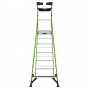 LITTLE GIANT Fortress Fibreglass Platform Ladder 150kg 6 Step 1.7m Platform with Gate 19306 image