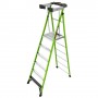 LITTLE GIANT Fortress Fibreglass Platform Ladder 150kg 6 Step 1.7m Platform with Gate 19306 image