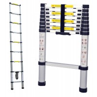 Aluminium Lightweight Telescopic Ladder 0.77m - 2.6m with Carry Bag