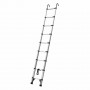 Aluminium Lightweight Telescopic Ladder 0.77m - 2.6m with Hooks and Carry Bag image