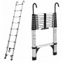 Aluminium Lightweight Telescopic Ladder 0.77m - 2.6m with Hooks and Carry Bag image