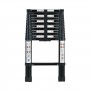 Aluminium Black Lightweight Telescopic Ladder 0.89m - 3.8m with Carry Bag image