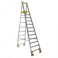 BAILEY P170 Job Station Aluminium Platform Ladder 170kg 12 Steps 3.6m Platform