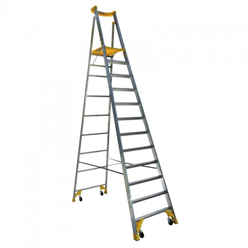 BAILEY P170 Job Station Aluminium Platform Ladder 170kg 12 Steps 3.6m ...