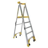 BAILEY P170 Job Station Aluminium Platform Ladder 170kg 5 Steps 1.5m Platform