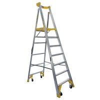 BAILEY P170 Job Station Aluminium Platform Ladder 170kg 7 Steps 2.1m Platform