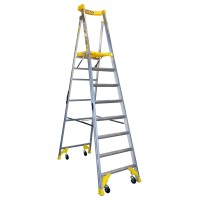 BAILEY P170 Job Station Aluminium Platform Ladder 170kg 8 Steps 2.4m Platform