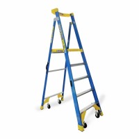 BAILEY P170 Job Station Fibreglass Platform Ladder 170kg 5 Steps 1.5m Platform