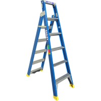 BAILEY Professional Fibreglass Dual Purpose Ladder with Pole Support 150kg 6ft 1.8m - 3.2m